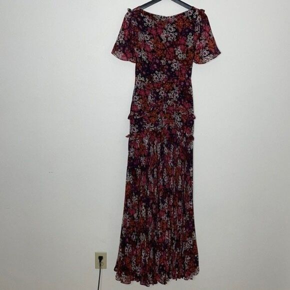 Fame and Partners Womens Size 2 Floral Print Maxi Dress - Picture 3 of 9